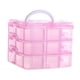 thumbnail image 5 of Caja organizadora de 18 rejillas, contenedor con asa, organizador de cuentas, caja de almacenamiento de joyas para manualidades DIY, dijes para pendie Rosa, 5 of 8