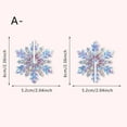 thumbnail image 2 of Dongrere 2Pcs Snowflake Ornaments Blue Christmas Ornaments for Christmas Tree Decorations Plastic Hanging Decor School Holiday DIY Craf Decor, 2 of 3