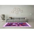 thumbnail image 3 of Ahgly Company Indoor Square Abstract Purple Contemporary Area Rugs, 6' Square, 3 of 4