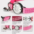 thumbnail image 3 of Smart QR Code Pet ID Personalized Tag Cat Collar, Reflective Nylon with Bell, Secure Breakaway, Comfortable, Durable - Suitable for Adult Cats-Rose&Blue-S, 3 of 6