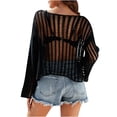 thumbnail image 5 of Dwaogom Women's Fashion Sleeveless Round Neck Solid Color Loose Tops Blouse Knitted Vest Bardot Blouse Long Tops For Leggings Womens Oversized Tops, 5 of 7
