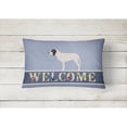 thumbnail image 2 of Carolines Treasures BB8275PW1216 Gascon Saintongeois Welcome Canvas Fabric Decorative Pillow, Blue, 12H x16W, multicolor, 2 of 3