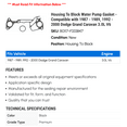 thumbnail image 2 of Housing To Block Water Pump Gasket - Compatible with 1987 - 1989, 1992 - 2000 Dodge Grand Caravan 3.0L V6 1988 1993 1994 1995 1996 1997 1998 1999, 2 of 2