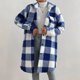 thumbnail image 1 of Chaquetas y abrigos casuales sin capucha de manga larga para mujer, cárdigan recto de otoño e invierno, abrigo con bolsillos y botones., 1 of 5