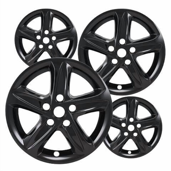 16 inch Gloss Black ABS Wheel Skins Set Compatible with 2019-2025 Chevrolet Malibu LS & Impostors for 84428928 Wheel Series