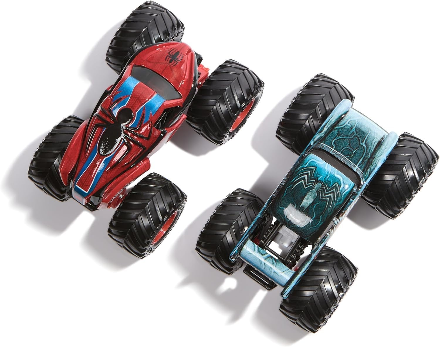 Monster Jam Marvel Venom vs Spider-Man Die-Cast Trucks Series 4, 1:64 Scale