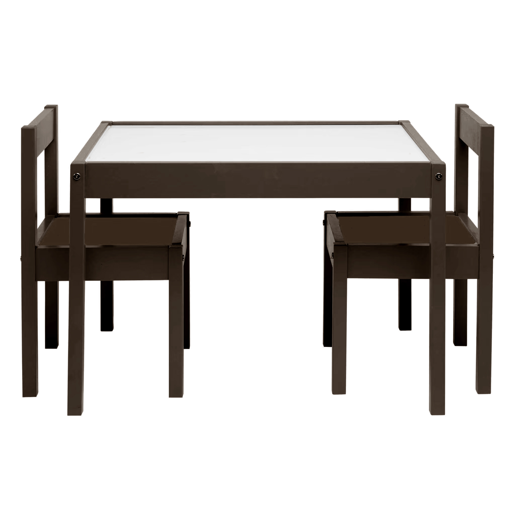 Your Zone Child 3-Piece Table and Chairs Set, in Espresso Age Group 1 to 5 Years Old. - image 4 of 6