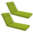 thumbnail image 6 of Snubbull 2 Pack Outdoor Chaise Lounge Cushions, with High-Density Foam, Ties Waterproof & Fade Resistant for Lawn and Pool Lounge Chairs, 80x26x4 inch, Grass Green, 6 of 6
