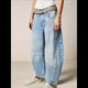 thumbnail image 5 of Pantalones Vaqueros Vintage de Cintura Baja, Elásticos, Estilo Boyfriend, de Pierna y con Realce de Glúteos para Mujer. Azul M, 5 of 7