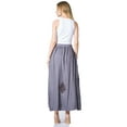 thumbnail image 2 of Sakkas Zarah Women's Boho Embroidery Gypsy Skirt with Lace Elastic Waist Pockets - P-Grey - One Size Regular, 2 of 5