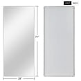 thumbnail image 4 of NeuType Rectangle Wall Mounted Mirror 71x28" Aluminum Alloy Grey, 4 of 7