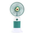 thumbnail image 2 of USB Rechargeable Portable Handheld Fan with Desktop Stand - Foldable Mini Cooling Fan for Personal Use at Home Camping Travel Office Built-in Battery Silent Operation Size 8x6x15cm, 2 of 8