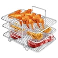 thumbnail image 1 of Fryer Rack for Ninja Air Fryer Multi-Layer Double Basket Air Fryer Accessories 304 Stainless Steel Grilling Rack Cooking Rack Toast Rack for Oven Microwave Baking Roasting, 1 of 10