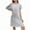 Gray, variant on SELONE Short Sleep Shirts for Women Crew Neck Sleep Shirt Solid Short Sleeve Mini Dress Comfortable Tank Dress
