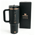 thumbnail image 1 of Lionel Messi Quencher ProTour Gobelet à Paille Rabattable 40 oz Tasse en Acier Inoxydable Isolée avec Poignée et Paille, Noir Mat, 1 of 1