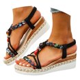 thumbnail image 2 of WILLBEST Sandalias De Plataforma Para Mujer, Informales, Transpirables, Con Punta Abierta Y Tacón De Cuña, Para Uso Diario, Para Caminar En La Playa, Verano, Primavera Y Otoño, 2 of 8