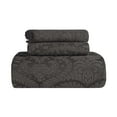 thumbnail image 2 of BNM 2 Piece Floral Cotton Blend Charcoal Bedspread Set, Twin, 2 of 10
