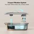 thumbnail image 5 of Petlibro 3L/101.44 oz Stainless Steel Cat Water Fountain Food-Grade Automatic Water Dispenser for Cats and Dogs, Indoor Pet Water Fountain with 4 Filters & 4 Sponges, 5 of 8