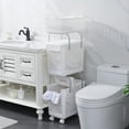 thumbnail image 2 of Hanamya 3-Piece Modern Plastic Laundry Hamper & Basket Set in White, 2 of 7