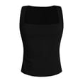 thumbnail image 4 of XIYON Womens Summer Tops 2026 Square Neck Sleeveless Layered Tank Top Basic Slim Fit Casual Tee Shirt For Everyday Wear Summer Fashion Clothing, 4 of 5