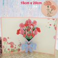 thumbnail image 1 of New 3D Pop UP Happy Mother's Father's Day Greeting Cards Love Mom and Dad Grateful Parent Rose Flower Card Gift Easter Postcards Gao Jinjia LED, 1 of 2