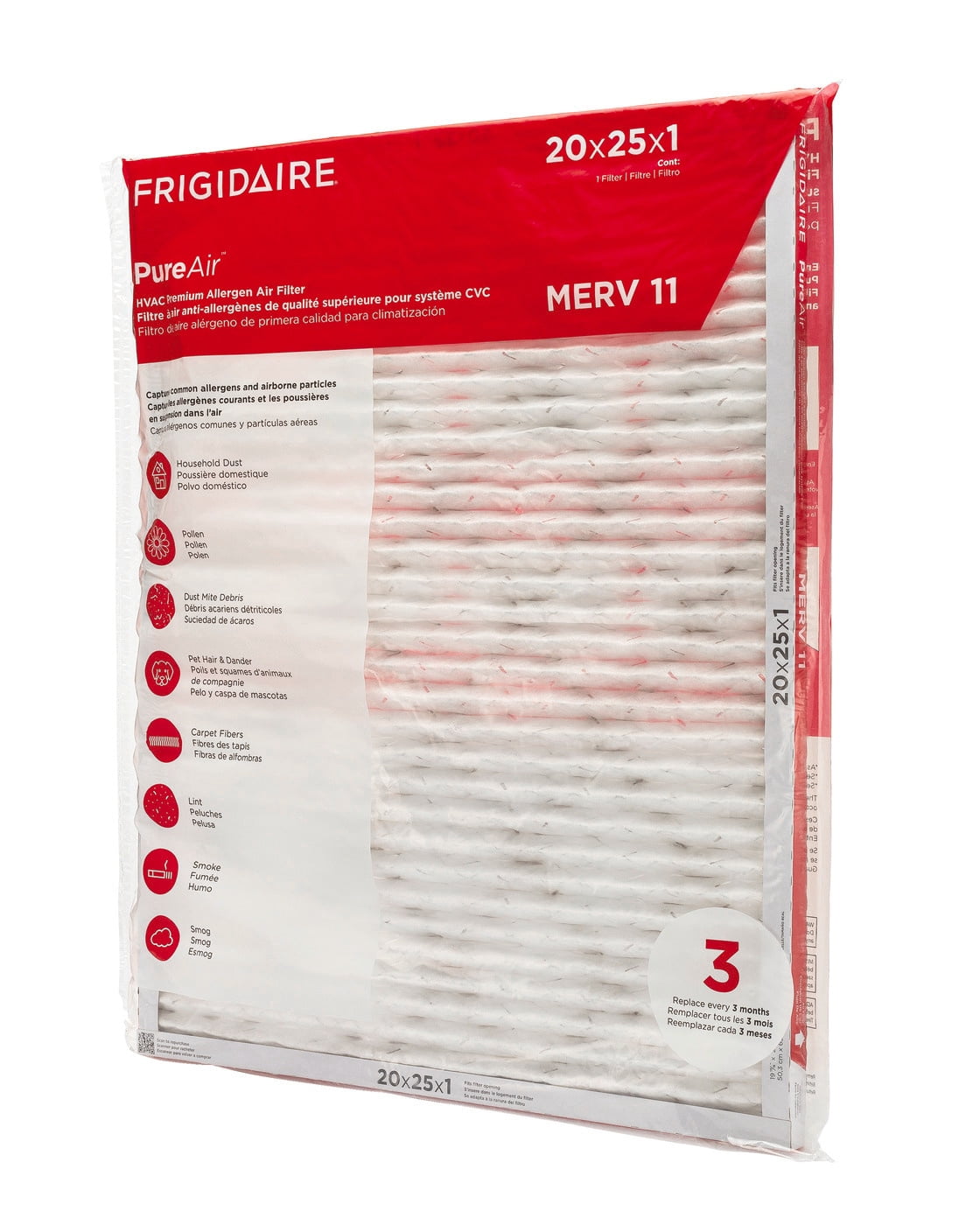 Frigidaire WCIHVAC2025116 20 x 25 x 1 in. MERV 11 Premium Allergen Air Filter for HVAC202511