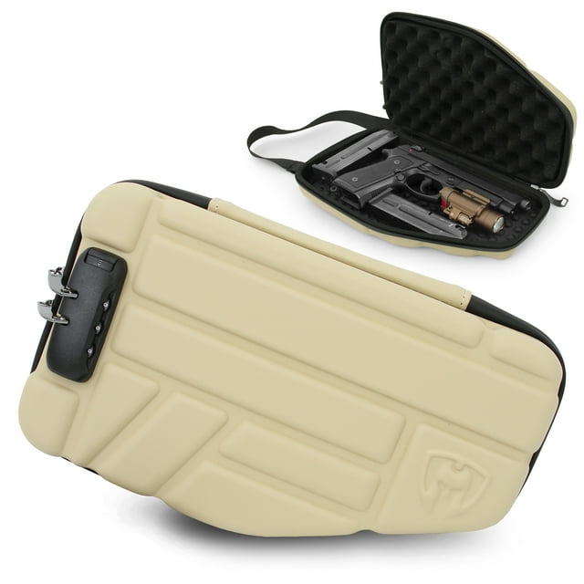 CASEMATIX 12" Pistol Case Fits 9mm Pistols Premium Hard Handgun Case
