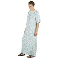 thumbnail image 5 of Sakkas Maha Soft Womens Short Sleeve Nightgown Sleep Dress Breathable No Bunch Up - Aqua-floral - Large, 5 of 5