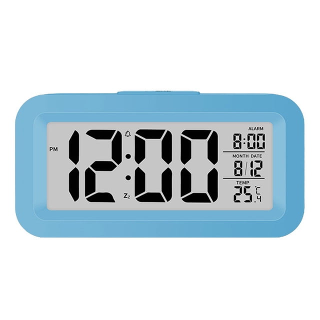 Digital LCD Alarm Clock with Calendar Thermometer for Desk Travel Office decor