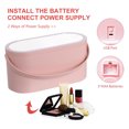 thumbnail image 4 of JIUOU Cosmetics Box - Jewelry & Makeup Storage Train Case with LED Light & Mirror Lid, 4 of 8