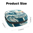 thumbnail image 2 of Sanitary Napkin Storage Bag for Girls Women, Portable First Period Pads Bag Tampons Holder Girls Travel Makeup Bag, Large Capacity Japanese Style Ocean Wave, 2 of 6