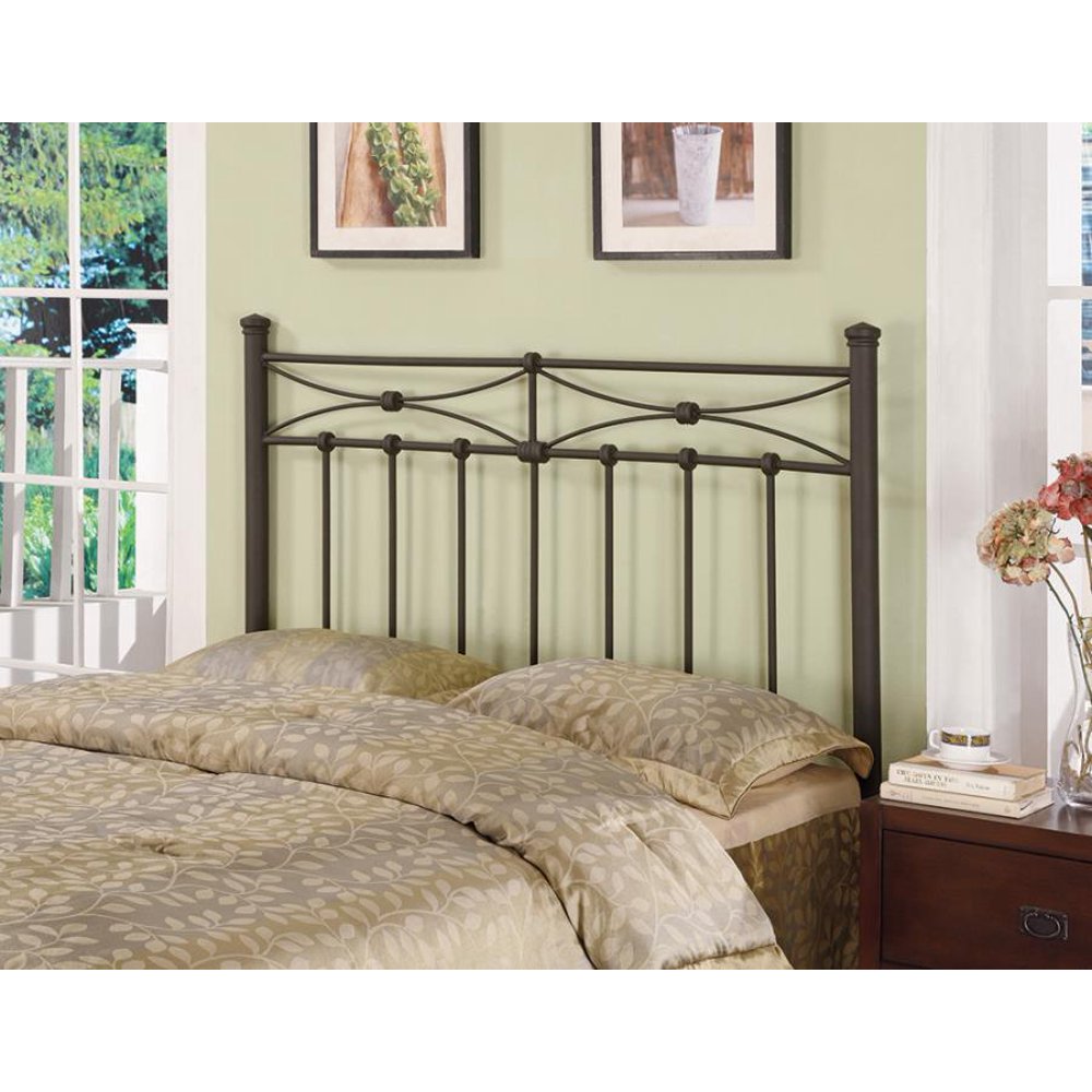Metal Full/Queen Headboard Rustic Bronze
