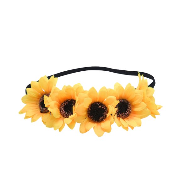 1PC Simulated Sunflower Hair Band Hemp Rope Binding Belt Sunflower Headband Romantic Bride Headdress Delicate Valentines Gift St