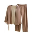 thumbnail image 2 of Goodtrade8 Pajamas for Women Loungewear 2 Piece V-Neck Long Sleeve Casual Solid Color Soft Womens Pjs Sets, 2 of 5