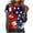 M-Red, variant on Jinhomg Womens 4 of July Tops Casual Comfy 3/4 Sleeve American Flag Shirts Cute Red White And Blue Stars Stripes Party Tees Ladies 2025 Holiday Gifts Navy XXXL