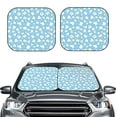 thumbnail image 2 of Balery 2 Piece Blue Popcorn Car Windshield Sun Shade|Foldable Front Windshield Shade for Car Front Window for Most Sedans SUV Truck-Small, 2 of 7
