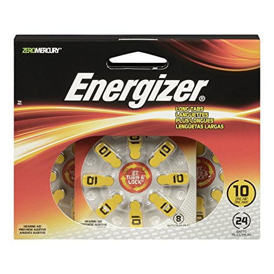 Energizer EZ Turn & Lock + Power Seal Zinc Air Hearing Aid