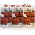thumbnail image 3 of L-Shaped Modular Sectional Sofa, 7-Seater Linen Cloud Couch with Storage Ottoman - Orange, Oversized Living Room Corner Sofa, 3 of 22