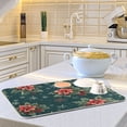 thumbnail image 6 of Yayeee Dish Drying Mat for Kitchen Counter 16"x18" Microfiber Absorbent Pad, Floral Christmas, 6 of 7