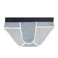thumbnail image 2 of zeranth Men Briefs Transparent Mesh Perspective U-convex Panties Low-rise Quick Drying Breathable Fine Routing Briefs, 2 of 7