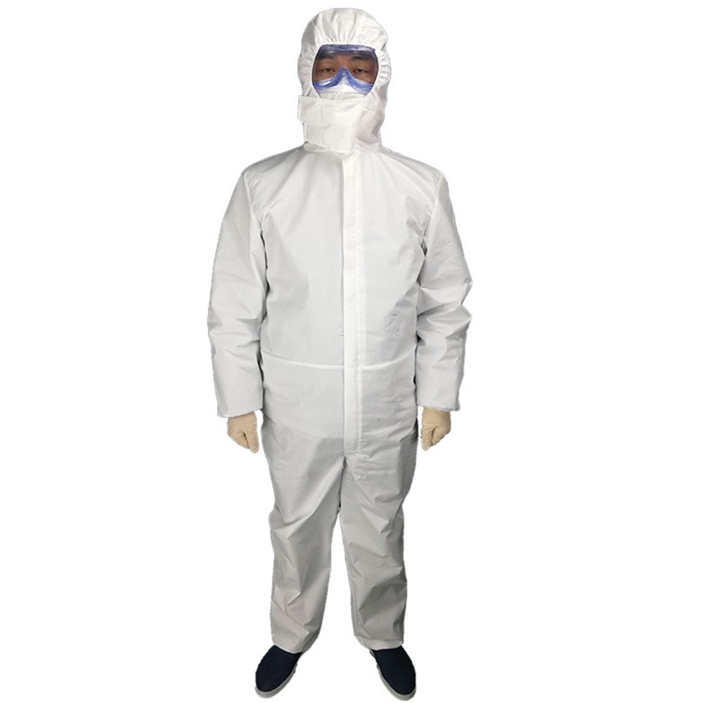 Disposable Isolation Gown SplashResistant, NonWoven, Coveralls, Latex Freewith Hood for Daily