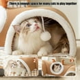 thumbnail image 5 of Cozy Cat Bed with Tunnel Cat House Home Mat Pet Kennel Cat Activities Tunnel Bed Warm Antler Cat Peekaboo Cave Nest Kitty Tube, 5 of 7