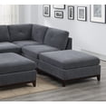 thumbnail image 3 of CoSoTower Modular Sectional 6Pc Set Living Room Furniture Corner L-Sectional Couch 2X Corner Wedge 2X Armless Chairs and 2X Ottomans Tufted Back Exposed Wooden Base, 3 of 9
