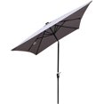 thumbnail image 5 of 10x6.5ft Solar LED Patio Umbrella with Crank & Push Button Tilt, Rectangular Outdoor Market Umbrella with 26 LED Lights for Garden, Swimming Pool, and Shade, 5 of 11