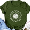 thumbnail image 4 of outfmvch t shirts for women casual printing short sleeves loose t-shirt womens tops shirts for women army green, 4 of 5
