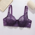 thumbnail image 3 of ATOYSOY 3 Pack Lace Bras for Women Push Up Sheer Underwear Unlined Bras Support Womens Bra for Everyday Underwear (Purple,44), 3 of 4