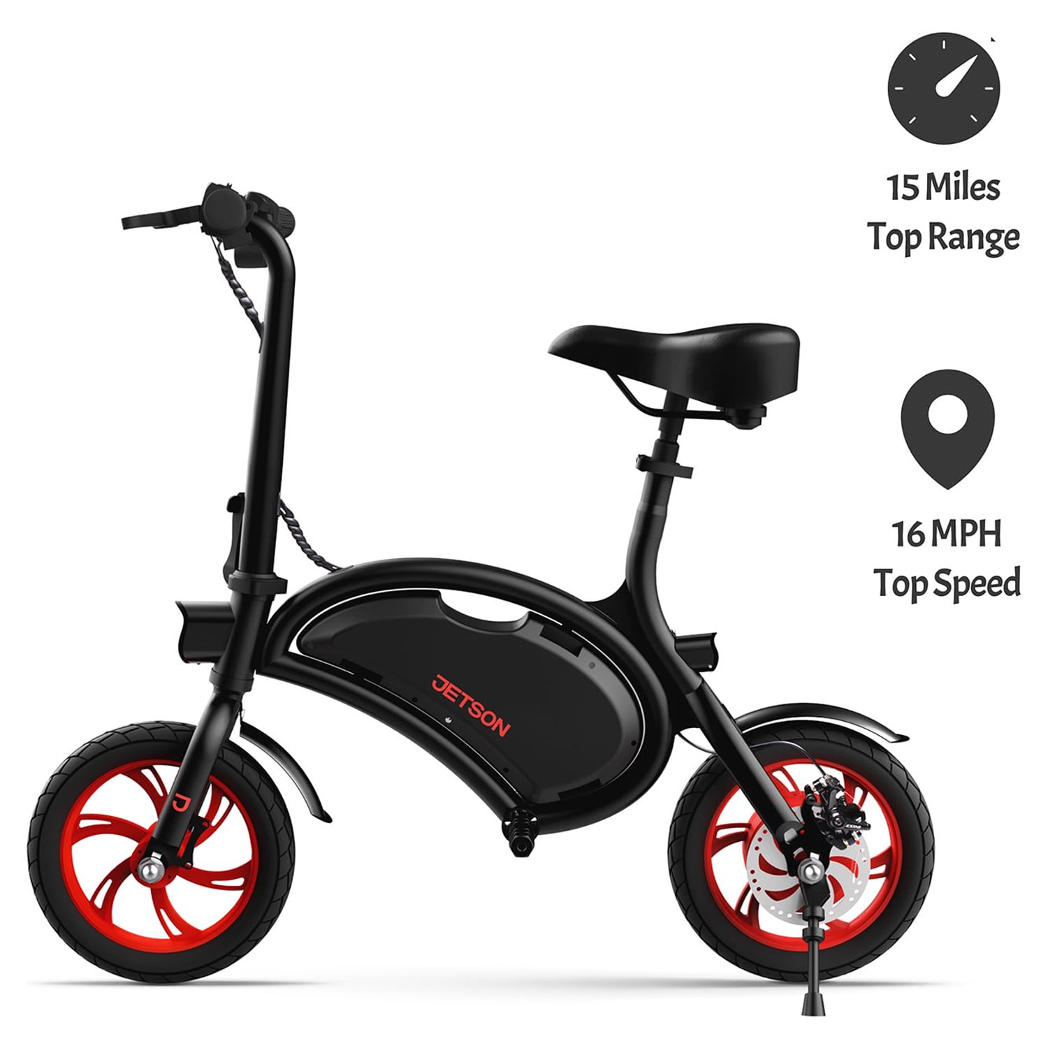 Jetson Bolt Folding Electric Ride-On with Twist Throttle, Cruise Control, Up to 15.5 mph, Black - image 8 of 17