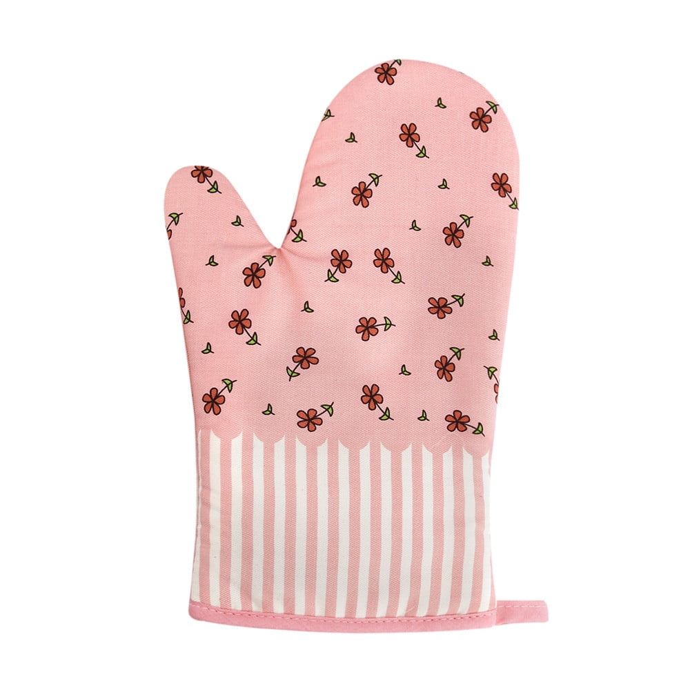 Kitchen Cooking Cotton Microwave Oven Gloves Mitts Pot Pad Heat ...