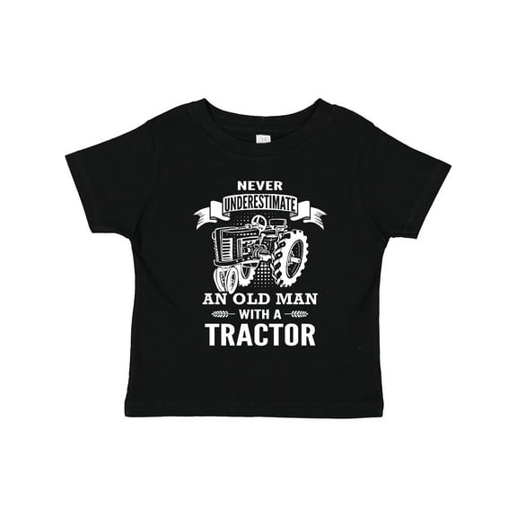 Inktastic Old Man Tractor Boys Toddler T-Shirt