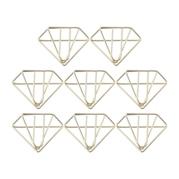 WHAMVOX  8 Pcs Clips Gold Paper Paperclip Stationery Corrosion-resistant